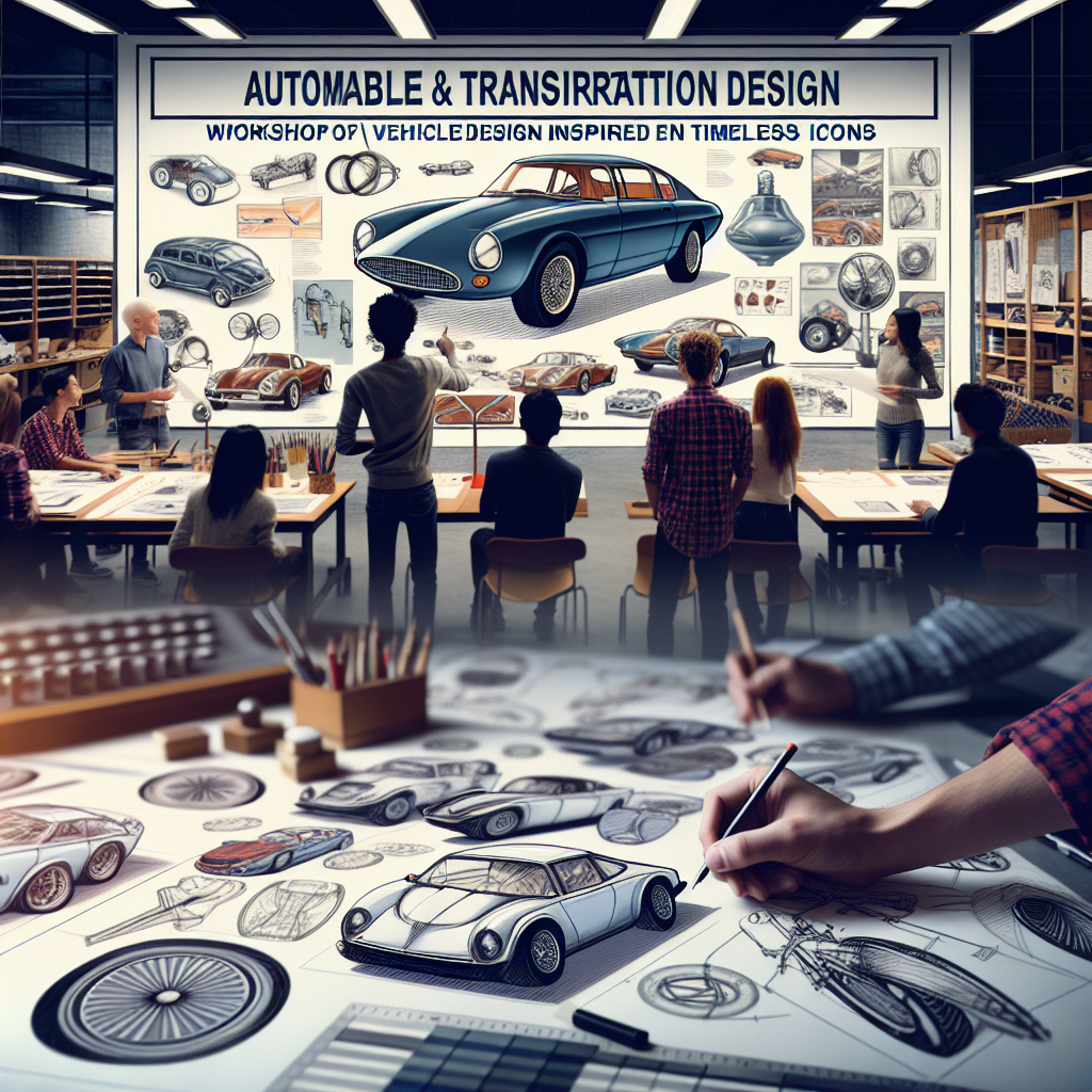 Workshops de design de veículos inspirados em ícones atemporais