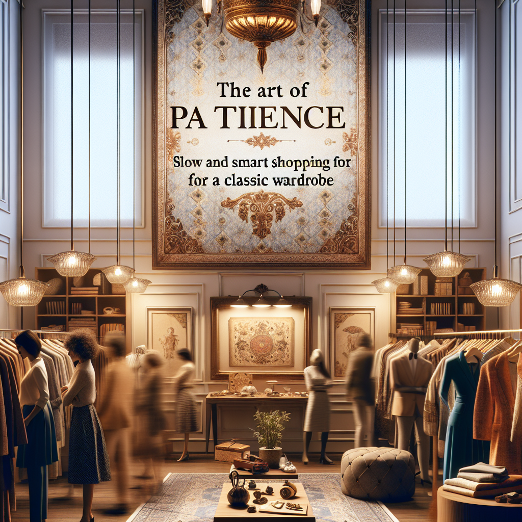 A arte da paciência: compras lentas e inteligentes para um vestuário clássico