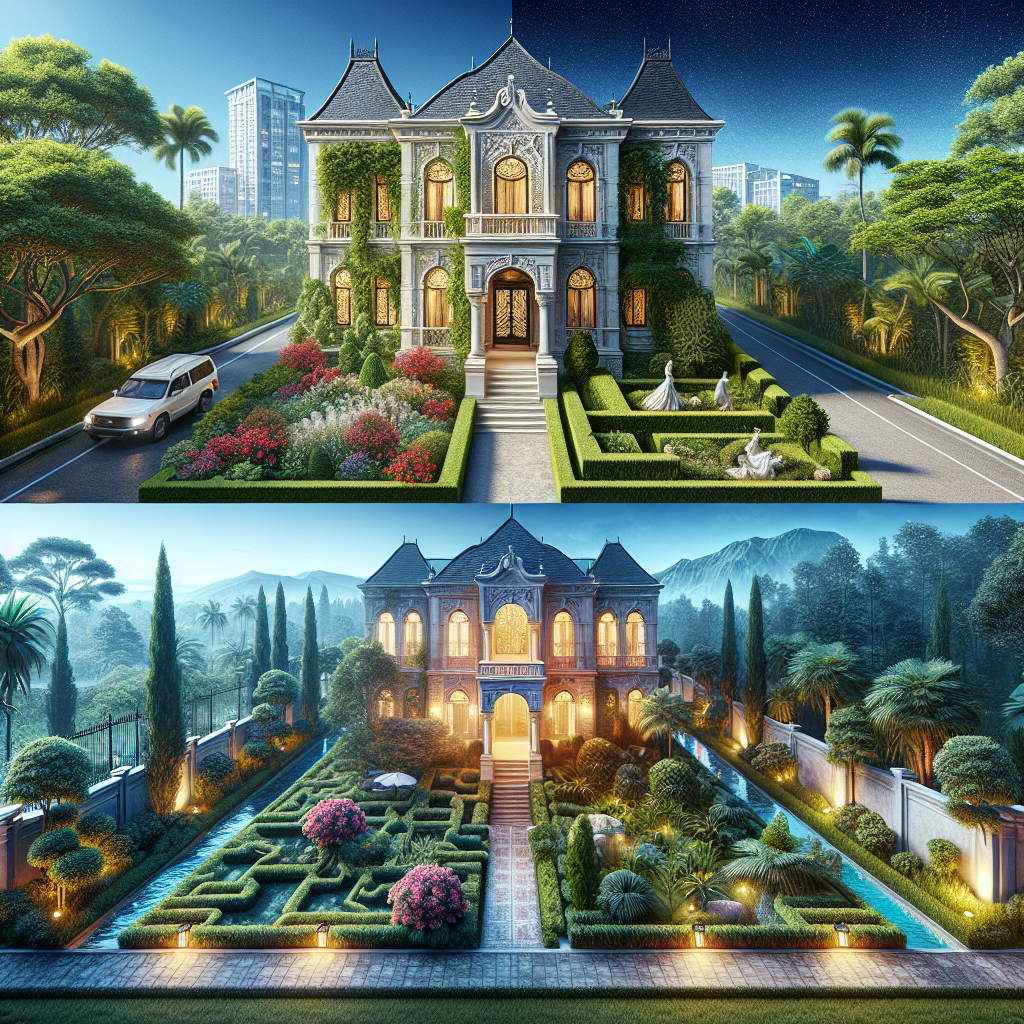 Jardins tradicionais versus jardins contemporâneos minimalistas