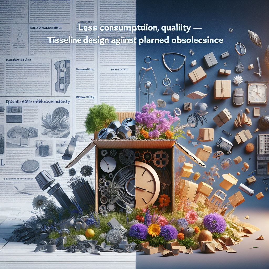 Menos consumo, mais qualidade – design intemporal contra obsolescência programada