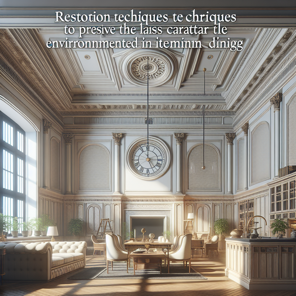 Técnicas de restauro para preservar o caráter atemporal dos ambientes