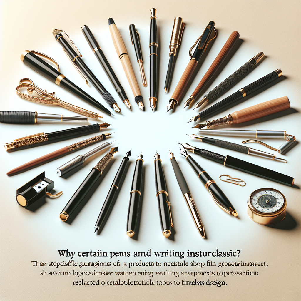 Por que certas canetas e instrumentos de escrita permanecem clássicos?