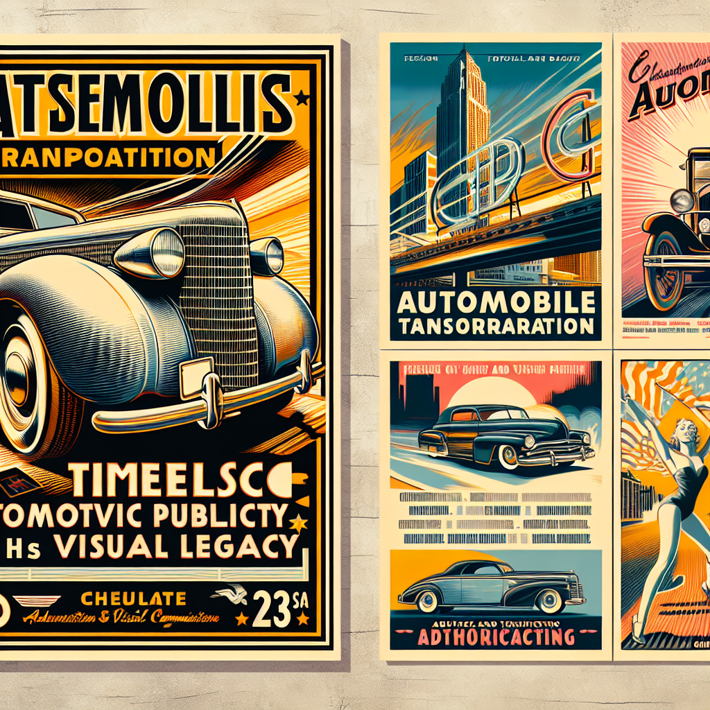 Cartazes publicitários automotivos clássicos e seu legado visual
