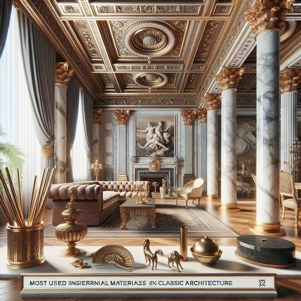 Materiais internos mais utilizados em arquiteturas clássicas